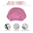 thumbnail image 5 of Kdxio Pink Gingham Print Shower Cap for Women,Elastic and Reusable,Double Waterproof Layers Bathing Hat, 5 of 9