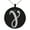 Black, variant on Stainless Steel Euler-Mascheroni Mathematical Engraved Small Medallion Circle Charm Pendant Necklace