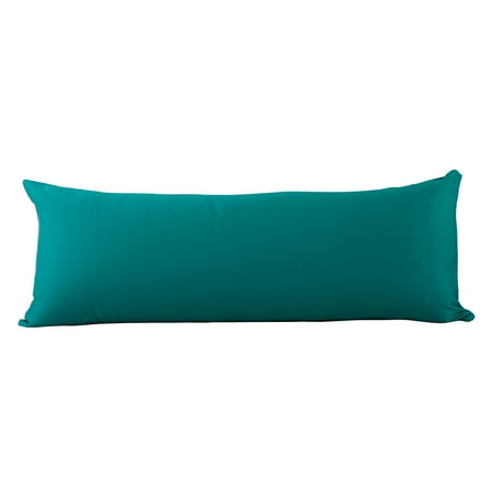 Evolive New 300TC Thread Count 100% Cotton Body Pillow Cover/Case Replacement with Hidden Zipper Closure 21"x54" (Teal)