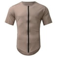 thumbnail image 4 of Shirts For Men Men'S Male Summer Casual Zipper T Shirt Blouse Short Sleeve Round Neck Tops T Shirt, 4 of 7
