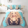 thumbnail image 2 of Feelyou Teen Tokyo Princess Bedding Comforter Set 7pcs, Anime Cat Girl Queen Bedding Sets, 2 of 8