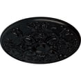thumbnail image 3 of 31 1/4"OD x 2 1/4"P Baile Ceiling Medallion (Fits Canopies up to 6"), Hand-Painted Jet Black, 3 of 6