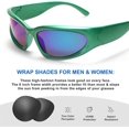 thumbnail image 2 of Gafas de sol envolventes de moda para hombres y mujeres, modernas, ovaladas, oscuras, futuristas, gafas de sol, gafas de sol, gafas de sol, 2 of 5