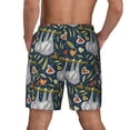 thumbnail image 4 of Uemuo Cute Sloth Pattern Mens Swim Trunks Quick Dry Board Shorts with Mesh Lining, Stretch Beach Shorts Quick Dry No-Chafing Board Shorts-X-Large, 4 of 9