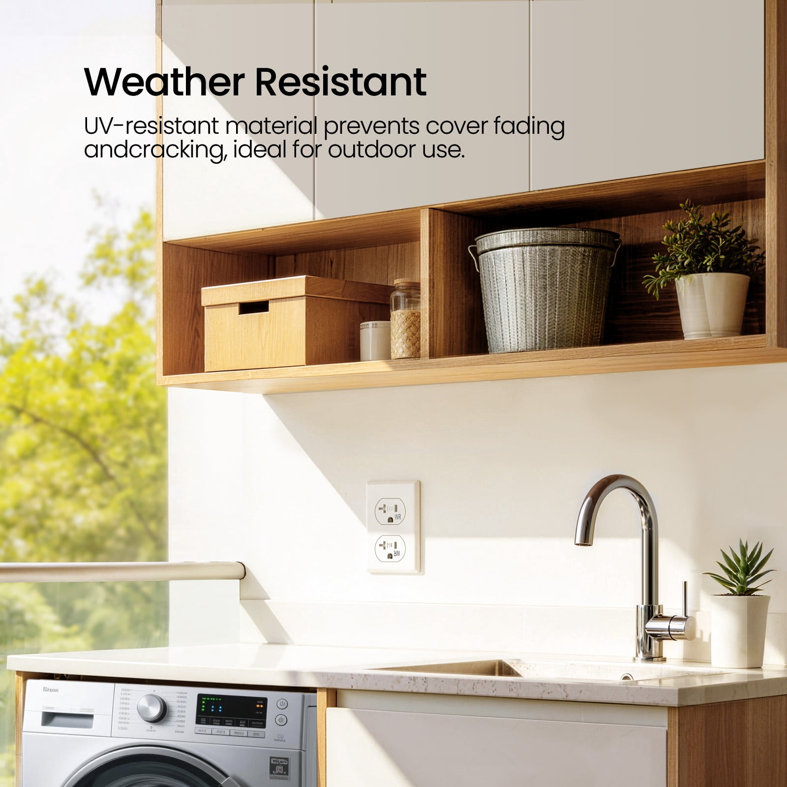 ELEGRP Duplex Receptacles 2-Pole 3-Wire Grounding Tamper-Resistant Weather-Resistant 20A 125V NEMA 5-20R White 20 Pack