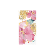 IHR Ideal Home Range Dinner Napkins Disposable 3-Ply Paper Hand Towels, 8.5" x 4.5", Flamingo Fever Flower (Cream), 16-Count