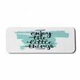 thumbnail image 1 of Enjoy the Little Things Computer Mouse Pad, Inscription with Brush Strokes Background in Pale Shades, Rectangle Non-Slip Rubber Mousepad Large, 31" x 12", Pale Blue and Black, by Ambesonne, 1 of 2