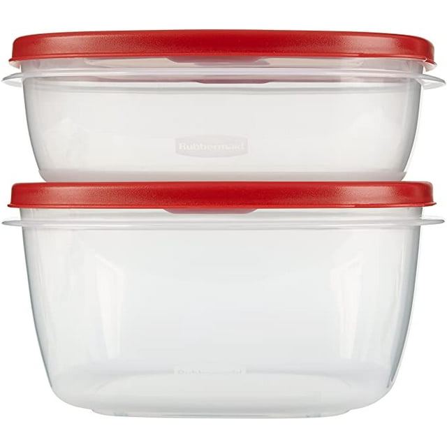 Recipiente de Alimentos Rubbermaid 2pz Tuper Plástico P Lunch Easy Find Lids