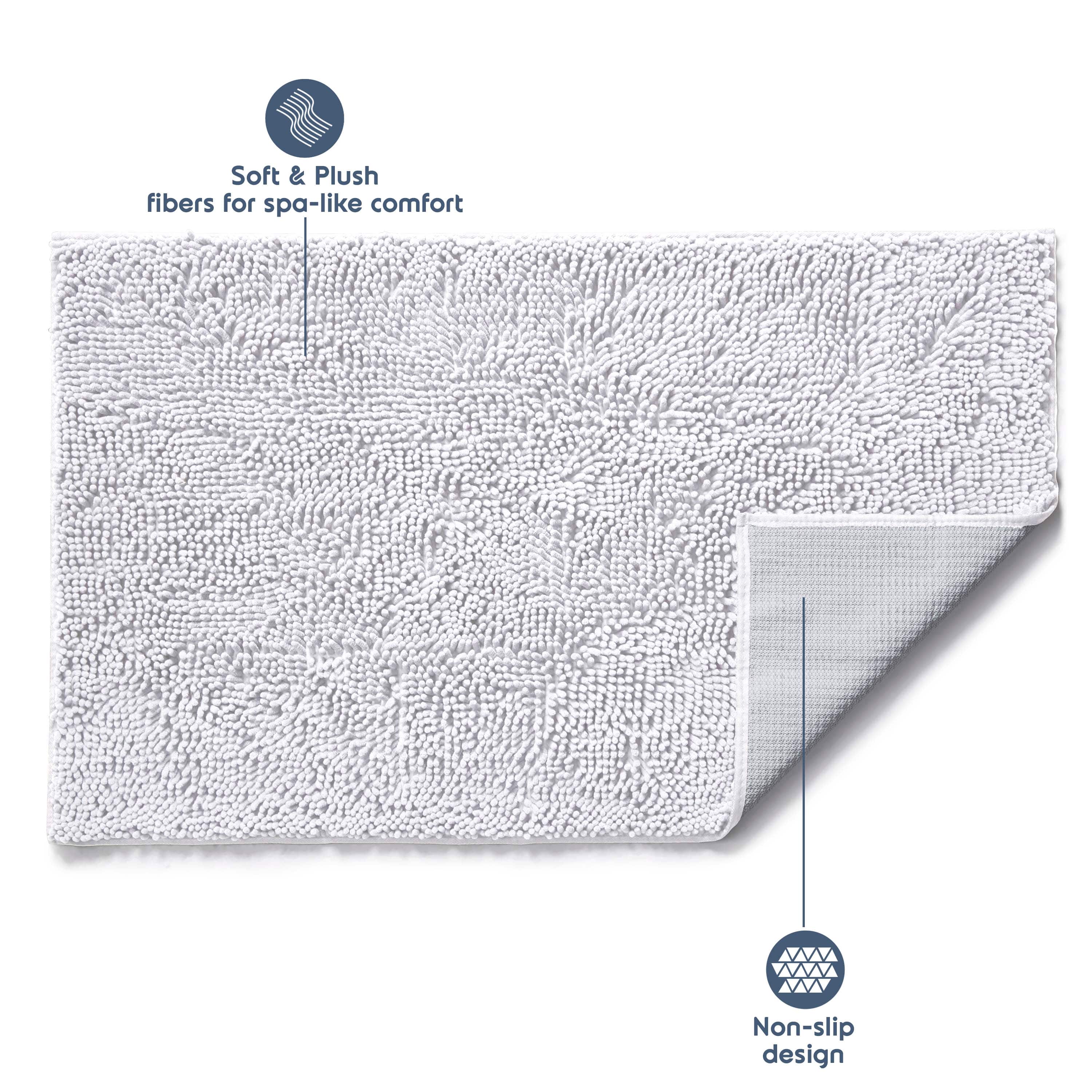 LammaLoe Bath Rug, Chenille Bathroom Rug, Absorbant Bath Mat For Bathroom Decor, Shower Mat 26x44