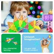 PICASSO-TILES Magnetic Tiles for Kids, 101PC STEM Building Blocks Educational Magnet Toy