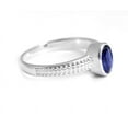 thumbnail image 3 of 925 Sterling Silver Blue Sapphire Gemstone Oval Shape Women Ring Christmas Gift , Engagement ,Ring, 3 of 5