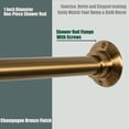 thumbnail image 2 of 60" Heavy Duty Straight Shower Rod With Shower Rod Flange, Permanent Mount Shower Curtain Rod With Screws Bracket, Never Rust Stainless Steel, Window Curtain and Closet Rod, Champagne Bronze, 2 of 14