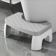 thumbnail image 2 of Wosthever Taburete de baño antideslizante para adultos con almacenamiento superpuesto para espacios pequeños. Taburete para baño. Almacenamiento y organización del hogar blanco, 2 of 6