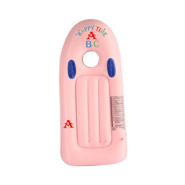 Tabla de surf inflable para niños, balsa de piscina inflable con asas, cuerpo de surf portátil Rosa