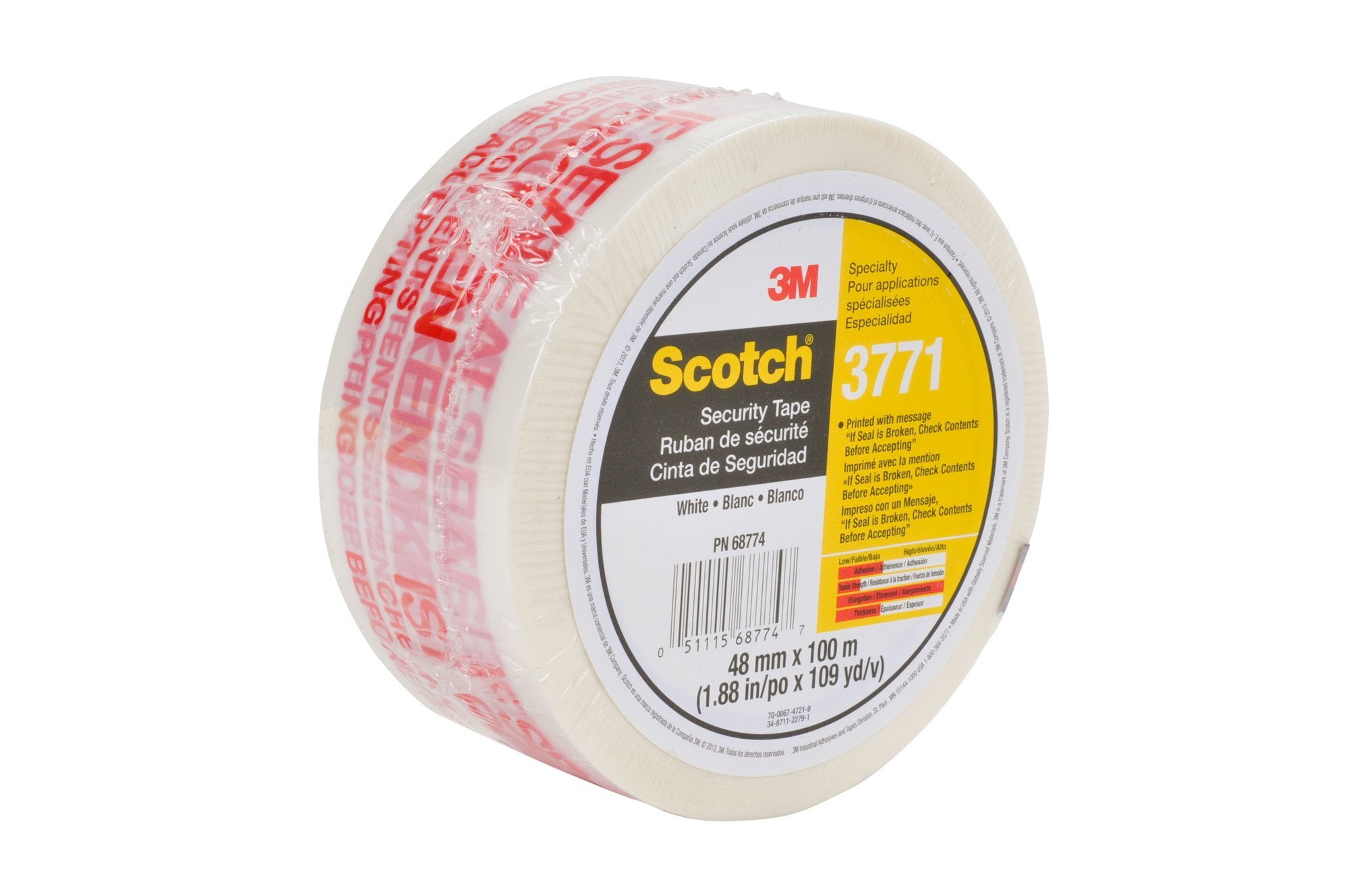 Scotch Carton Sealing Tape,Hot Melt Resin 3771, 1 - City Market