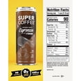 thumbnail image 2 of Super Coffee Espresso with Cream, Iced Espresso Can, 11 fl oz, 12 Pack, 150 mg Caffeine, Cow Milk, 2 of 5