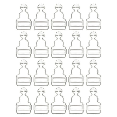 Overall Buckles, 20 Pack Retro Metal Suspender Replacement Buckles 28mm