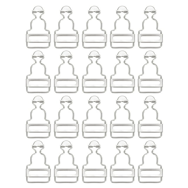 Unique Bargains Overall Buckles, 20 Pack Retro Metal Suspender Replacement Buckles 28mm