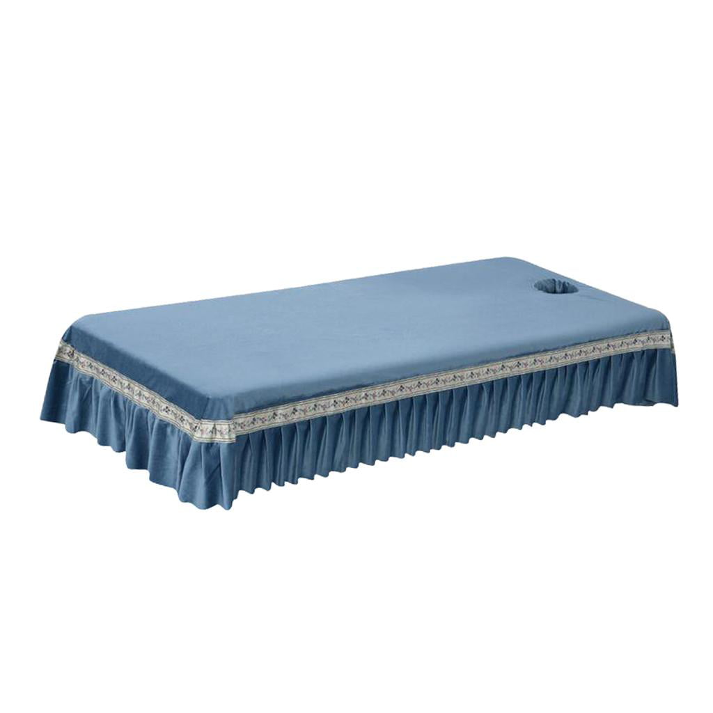 Details about   Soft Velvet Beauty Massage Cure Bed Table Cover Sheet with Hole 190x80cm 