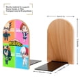 thumbnail image 2 of Cute Boku My Hero Academia Bookends Wood Book Divider Decor Shelves Non-Skid Book Stand 2 Pieces For Classroom Dormitory Bookshelf Office Home, 2 of 7