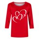thumbnail image 5 of TaTaai Women's A 3/4 Sleeve Christmas Printed Round-neck Top Gift, 5 of 6