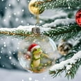 thumbnail image 5 of Virelaxpo Frog Theme Christmas Acrylic Ornament 8cm Flat Hanging Decoration for Holiday Tree Decor, 5 of 5