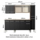 thumbnail image 3 of Cocina Integral 201cm Marrón/Negro Emilly Fast Madesa, 3 of 5