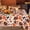 Pumkins and Turkeys, variant on Easter Fabric Round Table Cloth, Polyester Easter Colorful Eggs Tablecloth, Table Cover Protector for Holiday, Party, Wedding, Birthday, Banquet Decoration Use, 60 Inch, Egg