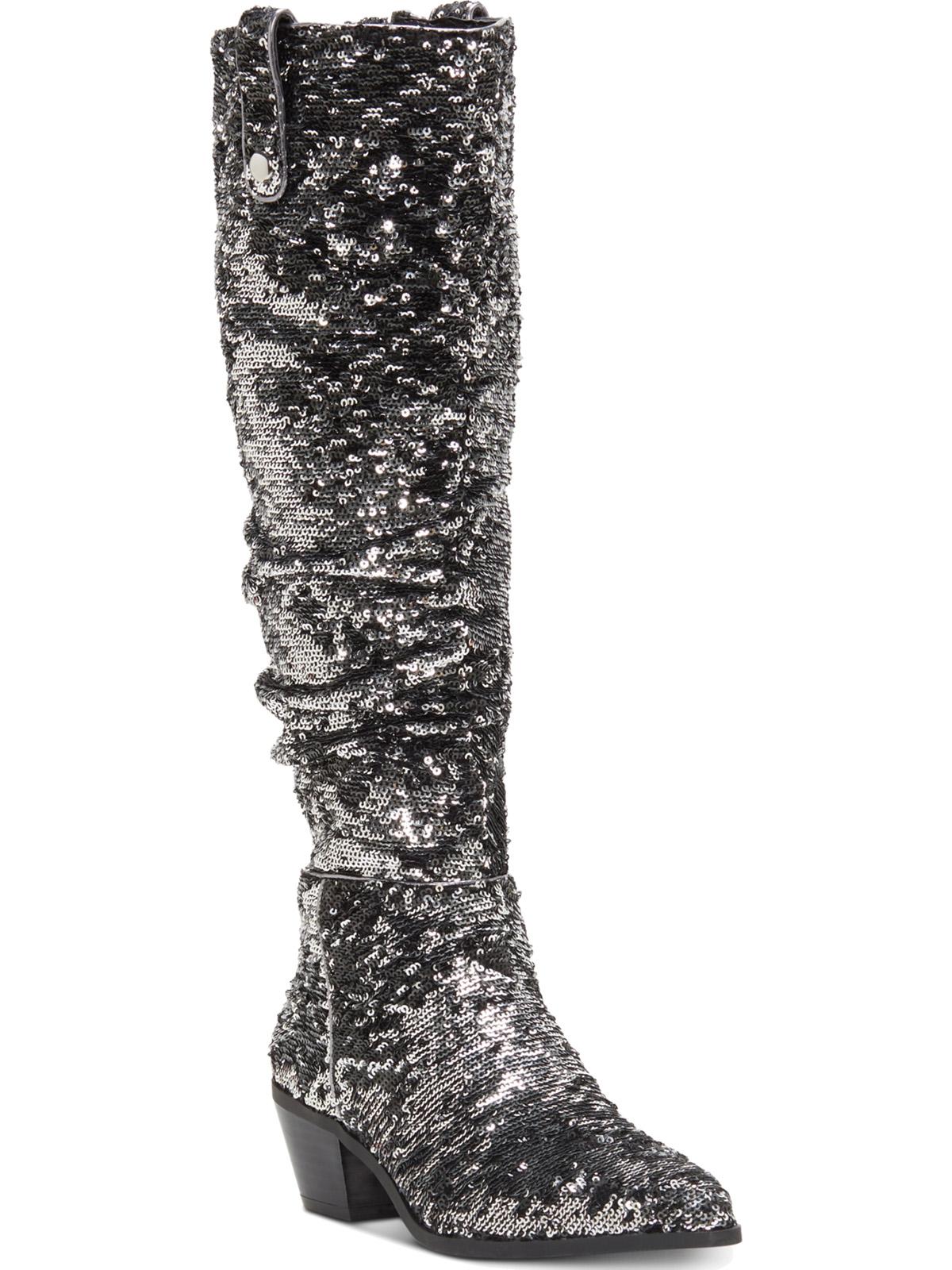 tall sequin boots