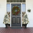 thumbnail image 3 of Gymax 2PCS 4 FT Pre-lit Christmas Entrance Tree Snow Flocked Xmas Tree w/ LED Lights, 3 of 10