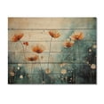 thumbnail image 3 of Designart "Blue Dandelion Floral Euphony I" Floral Print on Natural Pine Wood, 3 of 5