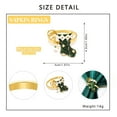 thumbnail image 5 of Dalrosia Christmas Napkin Rings Set of 6 - Elegant Gold Napkin Ring Holders for Holiday Party Dining Table Setting Decorations, 5 of 5