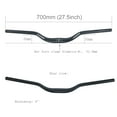 thumbnail image 2 of UPANBIKE Mountain Bike Handlebar MTB Bicycle Long Handlebar Riser Bar φ31.8mm 700mm (27.6inch) Long 50mm riser, Black, 2 of 6