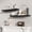 Black-36" - 2 Pack, variant on Floating Shelves 24 Inch Long 9.3 Deep Classic Crown Molding For Wall Rustic Wooden Decor Bathroom Kitchen Office (black 2pack)