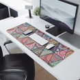 thumbnail image 2 of Long Mouse Pads for Desk,Blue Ethnic Triangle Pattern Desk Mats on Top Of Desks, Desk Mouse Pad Extra Large with 3mm Non-Slip Base and Stitched Edge for Gaming,Office,Work,Home 31.5"x11.8", 2 of 6