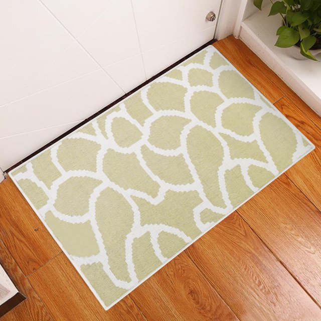 2 x 3 Foot Heavy Duty Low Pile Area Rug - Ultra-Thin Non Slip Area Rug - Washable Cotton Indoor Rug for Front Door Foyer Rug for Entryway