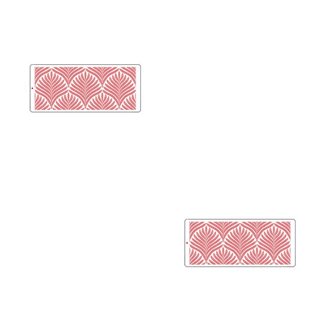 Wosthever Plantilla de Fondant para pastel de fiesta de cumpleaños de boda, molde de borde plegable reutilizable, plantilla para glaseado de JY-6151 2piezas
