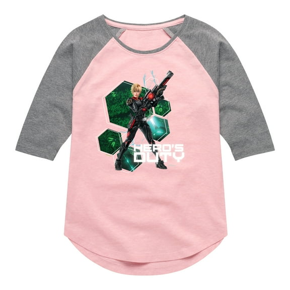 Disney Wreck It Ralph - Sergeant Tammy Hero's Duty - Toddler & Youth Girls Raglan Graphic T-Shirt