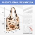 thumbnail image 4 of XMXT Canvas Tote Bag for Women, Pumpkin Ghost Faces Fun Print Large Reusable Shopping Bags, Multicolor, 4 of 7