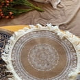 thumbnail image 7 of Ludlz Round Coasters - Rug Table Drink Holders Tassels Tableware Mat Bowl Mats - Boho Elegant Carpets, 7 of 7