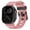 Pink-Black Buckle, variant on Sport Band for Apple Watch Ultra 49mm/Series 11 10 9 8 7 6 5 4 SE 44/45/46mm, Durable Silicone Strap with Metal Hardware,Pink-Titanium Buckle
