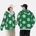 thumbnail image 4 of Kdxio Snowflake Print Women Men Sun Protection UPF 50+ Jackets Zip Up Long Sleeve Hoodie Hiking Lightweight with Pockets, 4 of 7