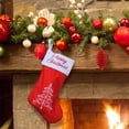 thumbnail image 3 of Northlight 15.75" Red and White Merry Christmas Tree Stocking with Cuff, 3 of 3