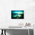 thumbnail image 2 of ARTCANVAS Wooden Pier Lake Tuscany Italy Green Sunset Canvas Art Print - Size: 18" x 12" (1.50" Deep), 2 of 9