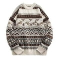thumbnail image 3 of KKBOTIVE Sweater for Mens - Casual Street Fashion Pullover Festive Fall Winter Sweaters Coat - Men's Daily Knitwear Clothes ( White Size: XL ), 3 of 5