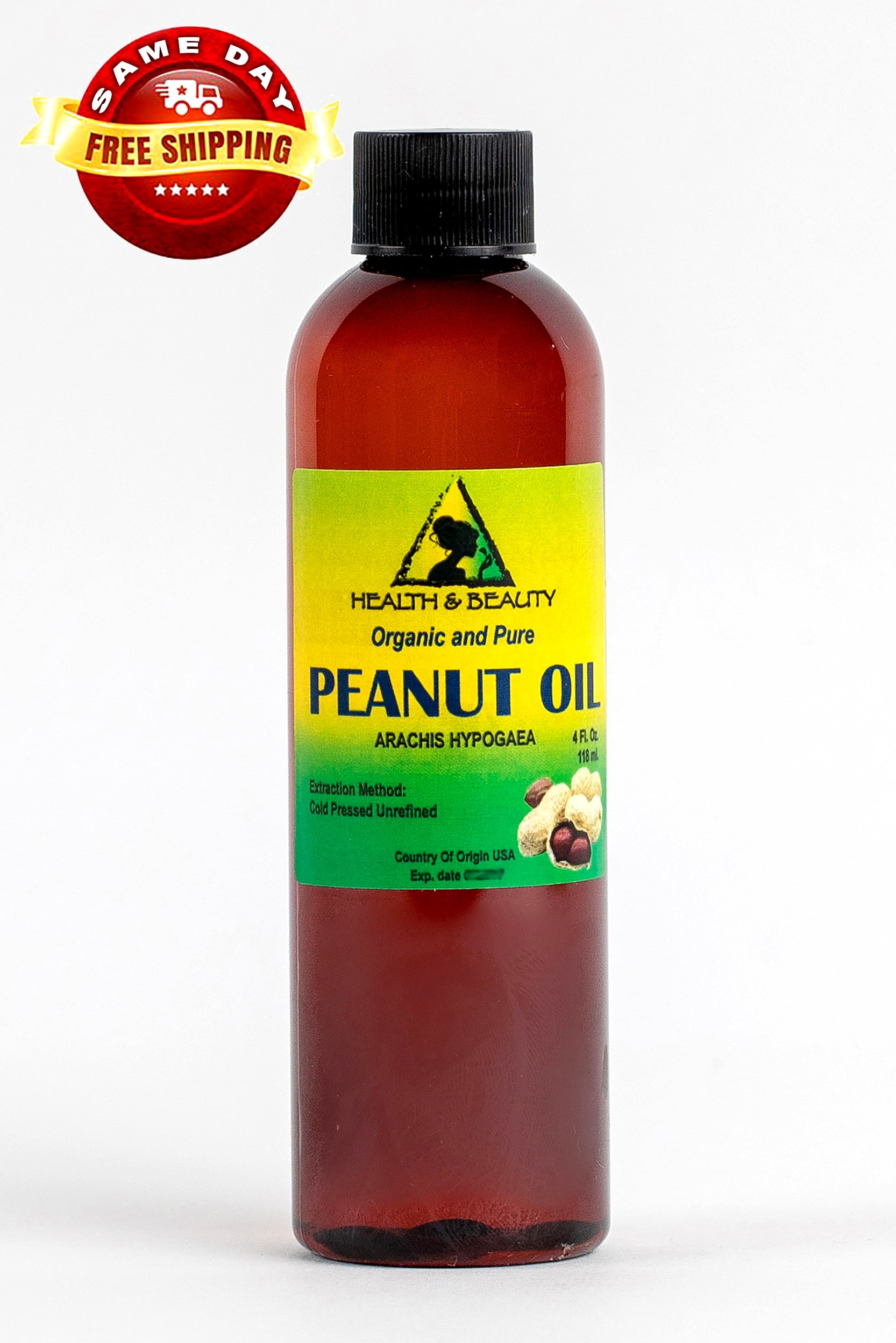 Peanut oil unrefined organic carrier cold pressed virgin raw pure 4 oz
