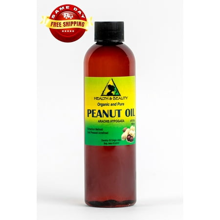 Peanut oil unrefined organic carrier cold pressed virgin raw pure 4 oz