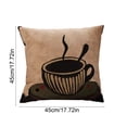 thumbnail image 3 of Throw Pillow Cushion with Embroidered Design, Soft Short Lint Sofa Bed Office Pillow Insert, 45 x 45 cm, 1 Set, 3 of 6