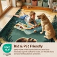 thumbnail image 4 of Design&I 2'x3' Washable Accent Rug Pet Friendly & Non-Slip Built-In Grip Cabin Cub Wildlife Woodland Sunset Motif Bathroom Medieval Print for Kitchen, Station, 4 of 7