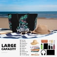 thumbnail image 6 of KLL Hungry Tyrannosaurus Print Large Beach Tote Bag Women Waterproof Sandproof Zipper Beach Tote Bag for Pool Gym Grocery Travel with Wet Pocket, 6 of 7